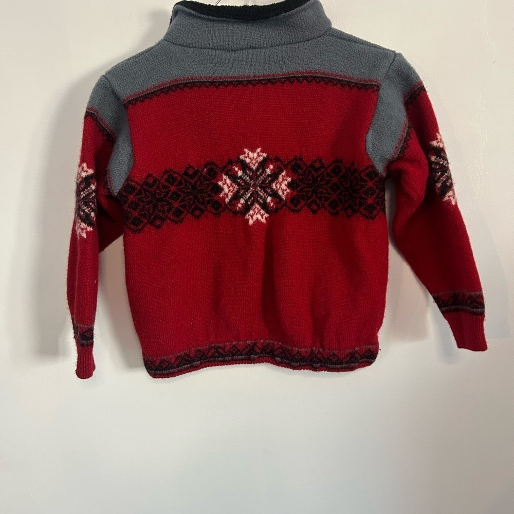 Red and Gray Youth Sweater - Picture 2 of 4